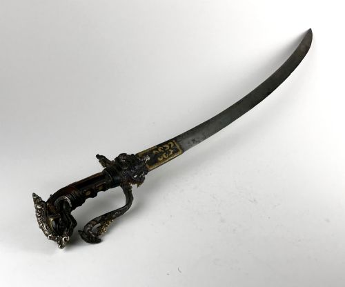 ANTIQUE SINHALESE KASTANE CEREMONIAL CEYLON SRI LANKAN SWORD - ADDITIONAL PHOTO 10