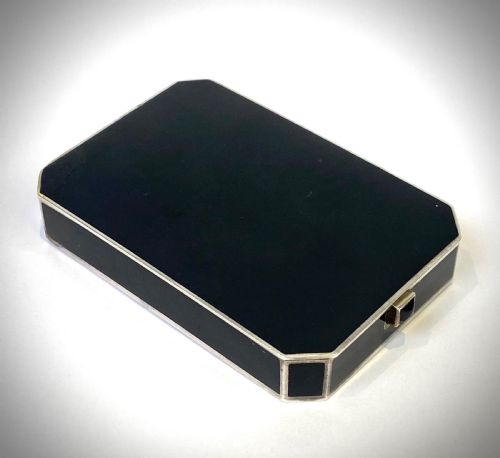 FRENCH SOLID SILVER GILT ENAMEL BOX ART DECO 1900 - ADDITIONAL PHOTO 1