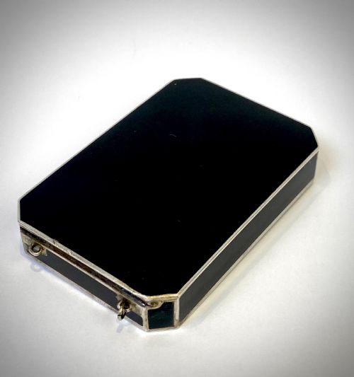 FRENCH SOLID SILVER GILT ENAMEL BOX ART DECO 1900 - ADDITIONAL PHOTO 2