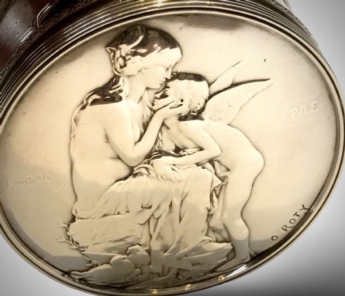 SOLID SILVER STERLING FRENCH BOX ART DECO WINGED ANGEL RING JEWELLERY - ADDITIONAL PHOTO 6