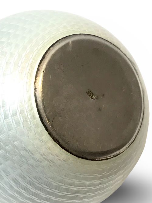 FRENCH SOLID SILVER STERLING ENAMEL BOX ROSE - ADDITIONAL PHOTO 6