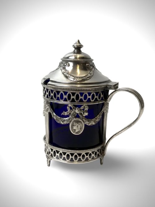 19TH C SOLID SILVER STERLING SALT MUSTARD CIRCA 1880 - ADDITIONAL PHOTO 2