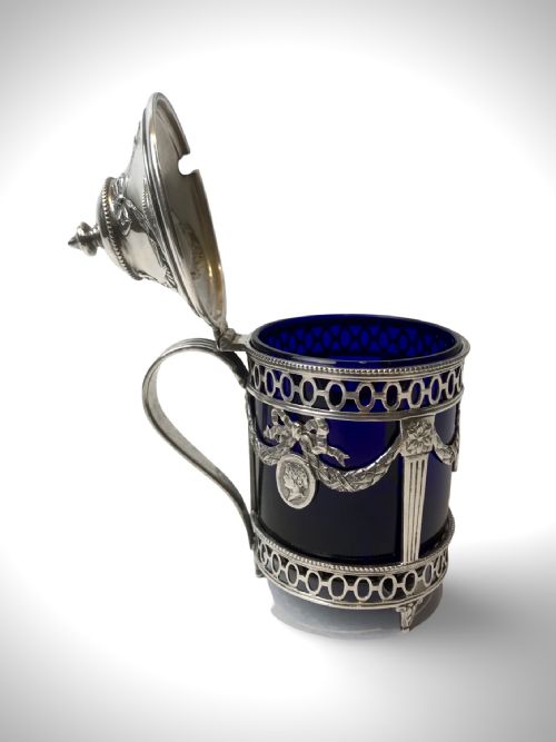 19TH C SOLID SILVER STERLING SALT MUSTARD CIRCA 1880 - ADDITIONAL PHOTO 3