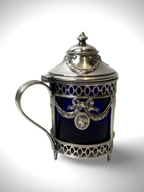19TH C SOLID SILVER STERLING SALT MUSTARD CIRCA 1880 - ADDITIONAL PHOTO 5