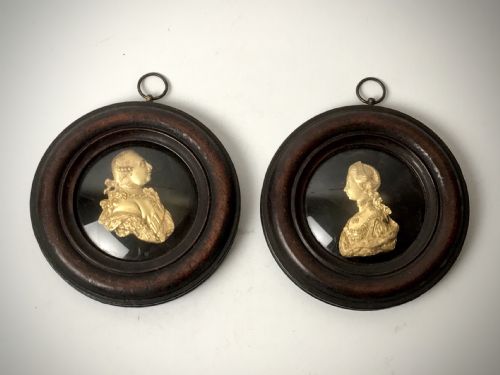 PORTRAIT MINIATURE KING LOUIS XVI ANTOINETTE GILT 1780 - ADDITIONAL PHOTO 1