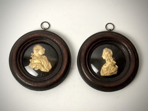 portrait miniature king louis xvi antoinette gilt 1780 - CATEGORY: ANTIQUE METAL - DATED 18TH CENTURY