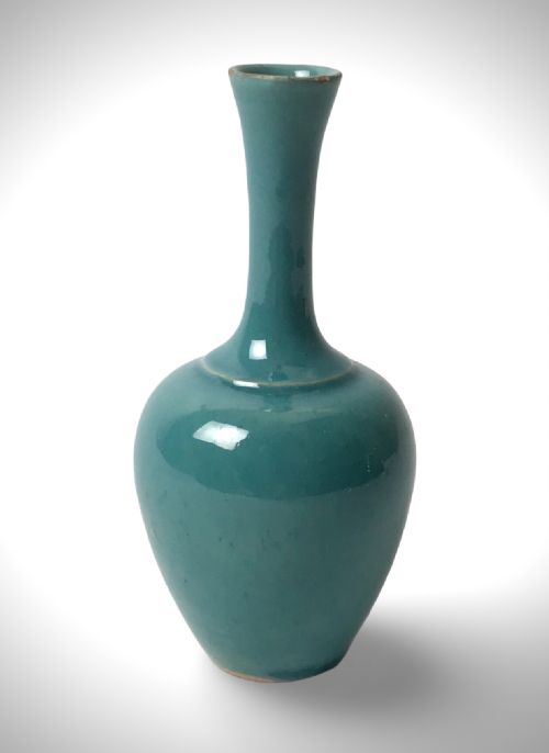 chinese porcelain vase circa 1920 turquoise - CATEGORY: ANTIQUE VASES - DATED 1920