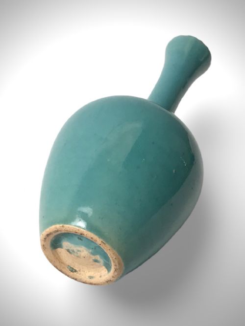 CHINESE PORCELAIN VASE CIRCA 1920 TURQUOISE - ADDITIONAL PHOTO 5