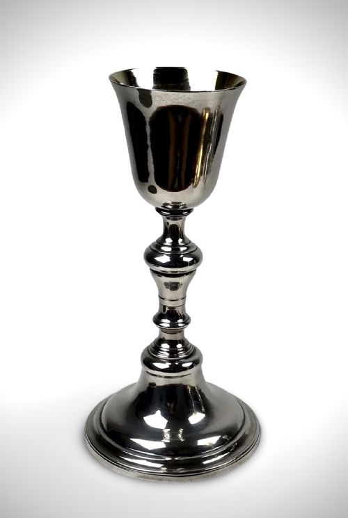 MAGNIFICENT 18TH CENTURY SOLID SILVER STERLING ECCLESIASTICAL CHURCH CHALICE SOUTH AMERICA GILDED - ADDITIONAL PHOTO 1