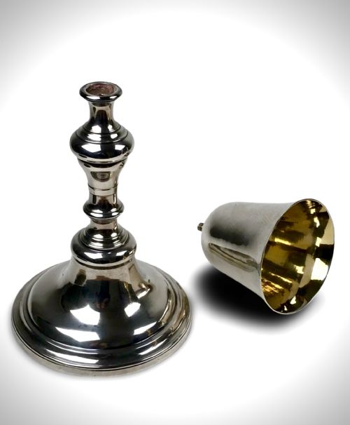 MAGNIFICENT 18TH CENTURY SOLID SILVER STERLING ECCLESIASTICAL CHURCH CHALICE SOUTH AMERICA GILDED - ADDITIONAL PHOTO 2