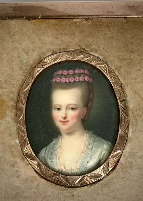 RARE ETUI KING LOUIS XV SOUVENIR GOLD ENAMEL SHAGREEN 18TH CENTURY MARIE ANTOINETTE - ADDITIONAL PHOTO 1