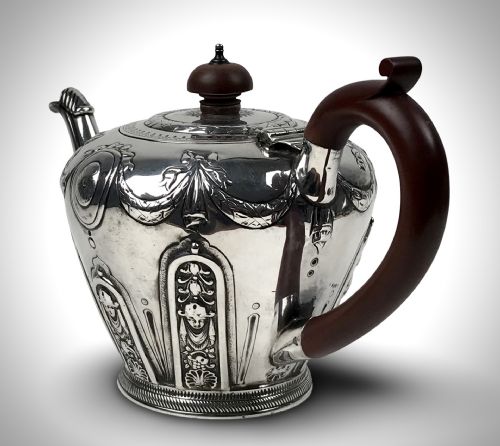 RARE SOLID SILVER STERLING TEAPOT LONDON 1765 WILLIAM SHAW - ADDITIONAL PHOTO 7