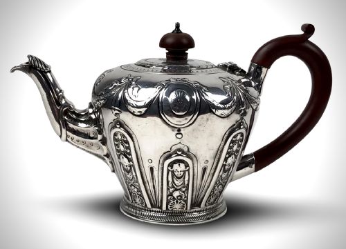 RARE SOLID SILVER STERLING TEAPOT LONDON 1765 WILLIAM SHAW - ADDITIONAL PHOTO 8