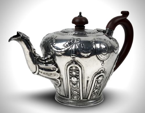 RARE SOLID SILVER STERLING TEAPOT LONDON 1765 WILLIAM SHAW - ADDITIONAL PHOTO 10