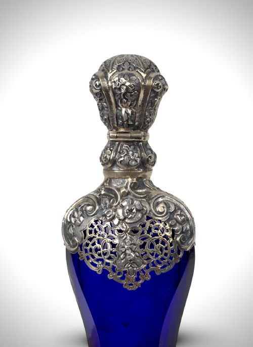 EXCEPTIONAL FRENCH 19TH CENTURY PERFUME FLASK PARIS SILVER GILT - ADDITIONAL PHOTO 1