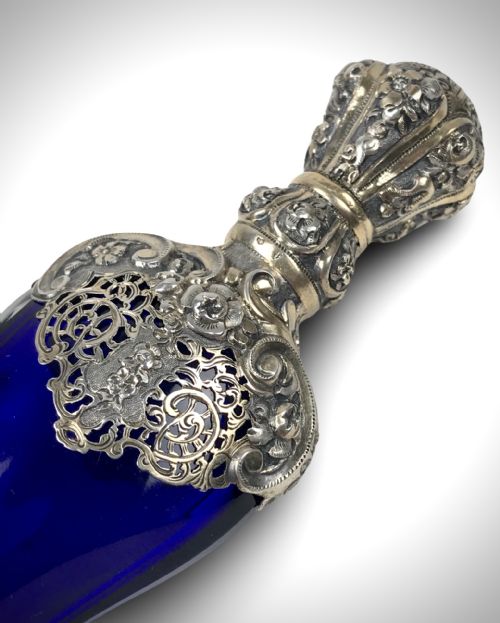 EXCEPTIONAL FRENCH 19TH CENTURY PERFUME FLASK PARIS SILVER GILT - ADDITIONAL PHOTO 3