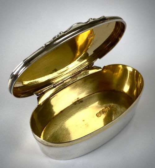 GEORGIAN SOLID SILVER STERLING SNUFF BOX LONDON 1836 - ADDITIONAL PHOTO 3