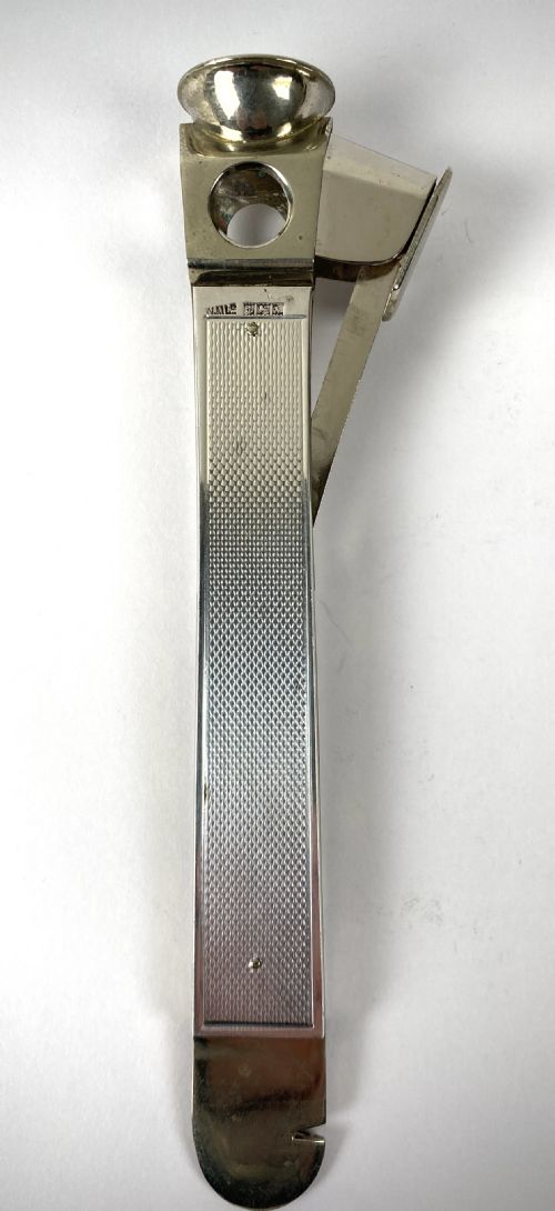 solid silver sterling cigar cutter - CATEGORY: ANTIQUE SILVER - DATED 1960