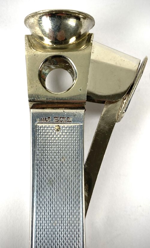 SOLID SILVER STERLING CIGAR CUTTER - ADDITIONAL PHOTO 1