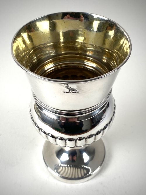 GEORGIAN SOLID SILVER STERLING GOBLET LONDON 1807 ROBERT HENNEL SAMUEL HENNEL - ADDITIONAL PHOTO 3
