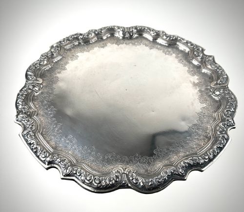 VERY RARE SOLID SILVER STERLING SILVER TAZZA 18TH C PORTUGAL 1735 JOSE FERREIRA BARROS PORTO - ADDITIONAL PHOTO 3