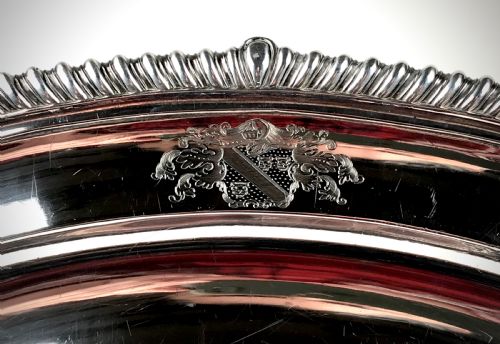 MAGNIFICENT SOLID SILVER STERLING PAUL STORR MEAT DISH LONDON 1815 2644 GRAMS - ADDITIONAL PHOTO 3