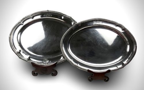 MAGNIFICENT SOLID SILVER STERLING PAUL STORR MEAT DISH LONDON 1815 2644 GRAMS - ADDITIONAL PHOTO 4