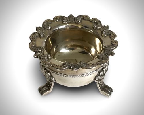 MAGNIFICENT SOLID SILVER STERLING GEORGIAN SALTS LONDON 1806 ROBERT SAMUEL HENNEL - ADDITIONAL PHOTO 3
