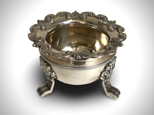 MAGNIFICENT SOLID SILVER STERLING GEORGIAN SALTS LONDON 1806 ROBERT SAMUEL HENNEL - ADDITIONAL PHOTO 4