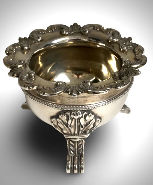 MAGNIFICENT SOLID SILVER STERLING GEORGIAN SALTS LONDON 1806 ROBERT SAMUEL HENNEL - ADDITIONAL PHOTO 6
