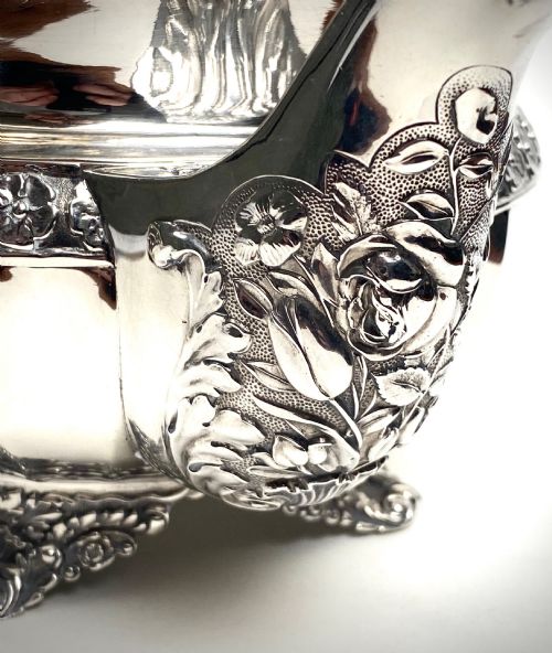 MAGNIFICENT SOLID SILVER STERLING GEORGIAN TEA SET LONDON 1825 - ADDITIONAL PHOTO 7