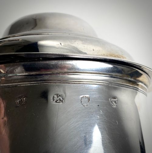GEORGIAN SOLID SILVER STERLING TANKARD LONDON 1736 THOMAS RUSH - ADDITIONAL PHOTO 2