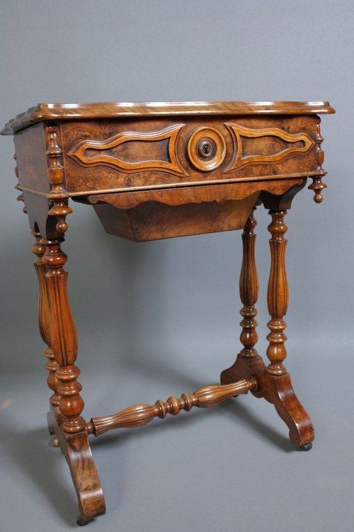 Victorian Work Table An Unusual Victorian Work Table In Walnut