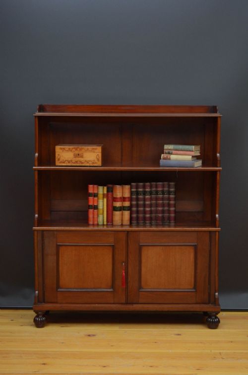 William IV Waterfall Bookcase in Mahogany