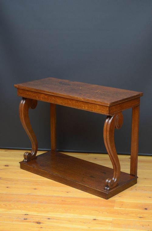 Victorian Oak Console Table Hall Table