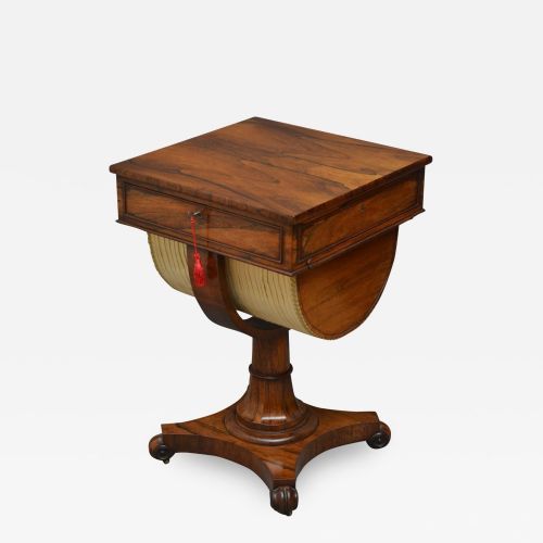 UNUSUAL WILLIAM IV WORK AND WRITING TABLE