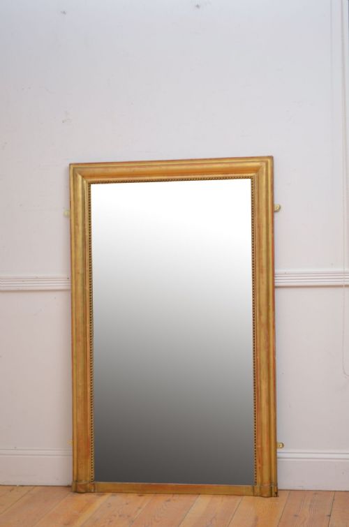 Antique Giltwood Wall Mirror H141cm