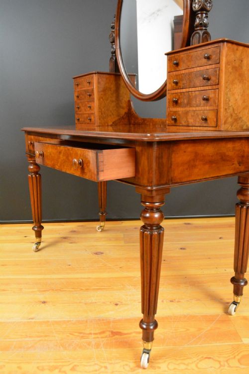 VICTORIAN BURR WALNUT DRESSING TABLE - ADDITIONAL PHOTO 15