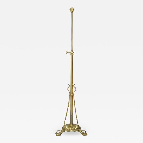 EARLY XXTH CENTURY BRASS FLOOR LAMP