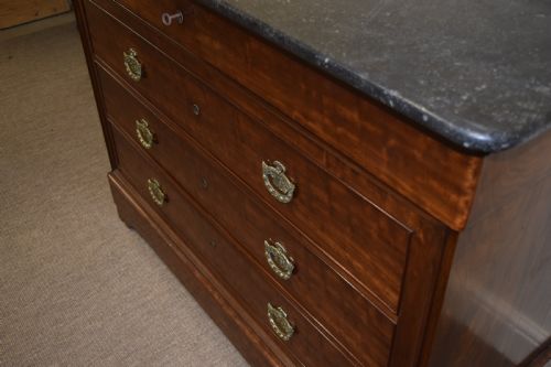 C1860 FRENCH MAHOGANY CHEST COMMODE - ADDITIONAL PHOTO 1
