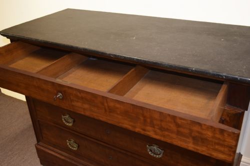 C1860 FRENCH MAHOGANY CHEST COMMODE - ADDITIONAL PHOTO 2