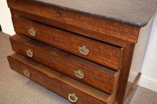 C1860 FRENCH MAHOGANY CHEST COMMODE - ADDITIONAL PHOTO 3