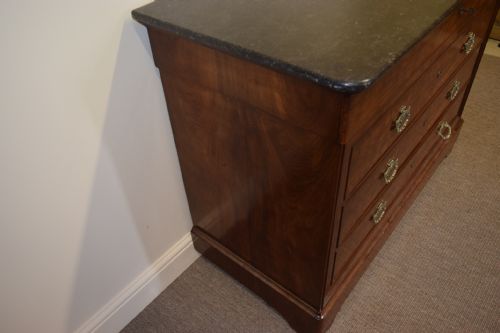 C1860 FRENCH MAHOGANY CHEST COMMODE - ADDITIONAL PHOTO 5