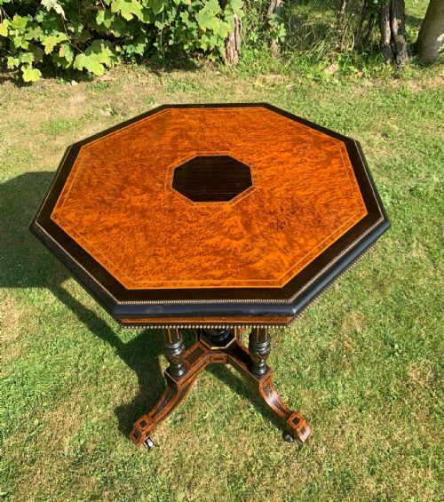 victorian amboyna wine table - CATEGORY: ANTIQUE TABLES - DATED VICTORIAN
