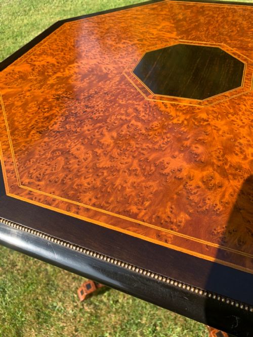 VICTORIAN AMBOYNA WINE TABLE - ADDITIONAL PHOTO 2