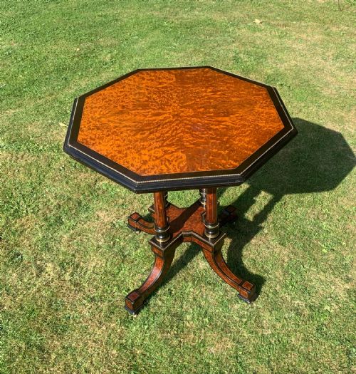 victorian amboyna wine table - CATEGORY: ANTIQUE TABLES - DATED 1880