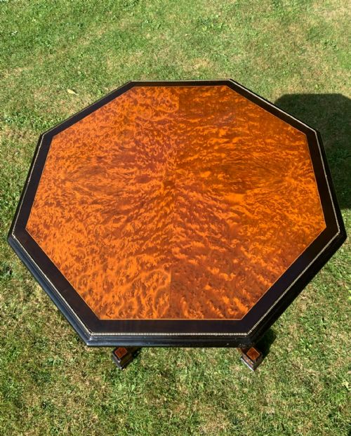 VICTORIAN AMBOYNA WINE TABLE - ADDITIONAL PHOTO 1
