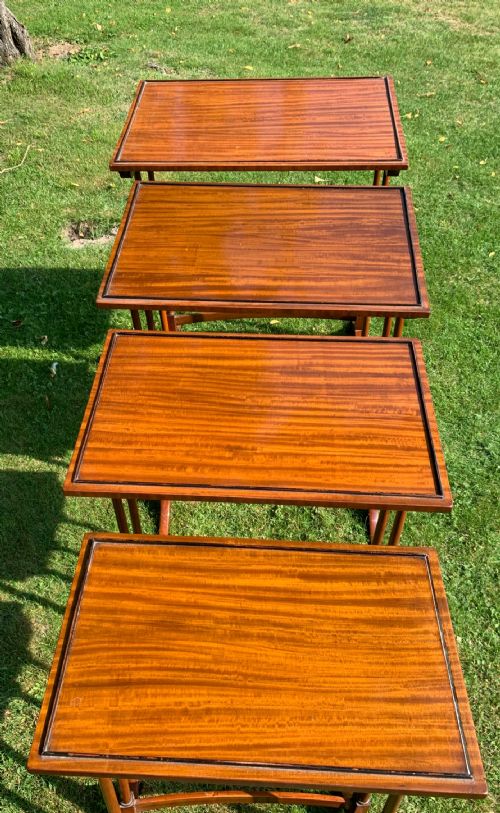 EDWARDIAN SATINWOOD NEST OF FOUR TABLES - ADDITIONAL PHOTO 6