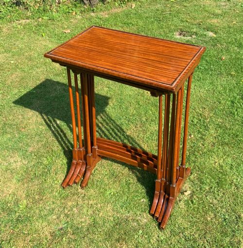 EDWARDIAN SATINWOOD NEST OF FOUR TABLES - ADDITIONAL PHOTO 13