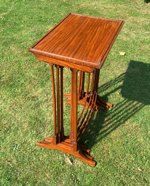 EDWARDIAN SATINWOOD NEST OF FOUR TABLES - ADDITIONAL PHOTO 14